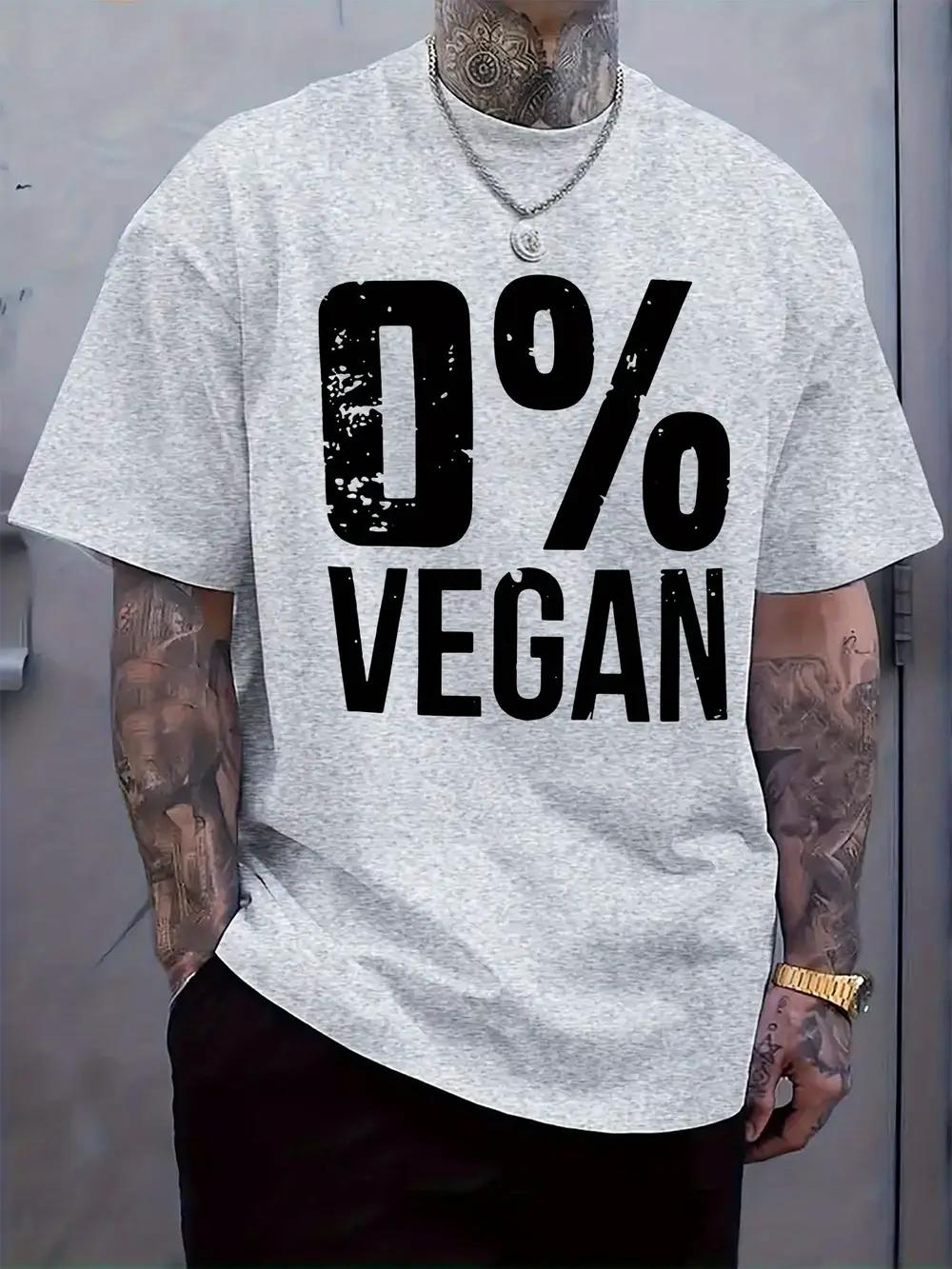 Vegan Graphic T-shirt -  0% Vegan  Print S