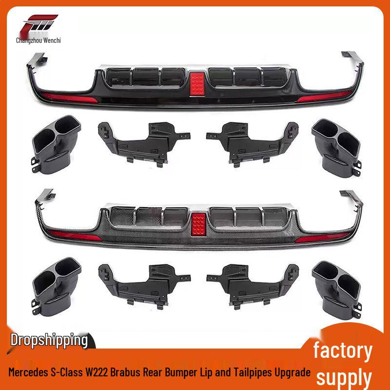 Brabus Rear Diffuser & Tailpipe Kit for 2014-2017 Mercedes-Benz S-Class W222