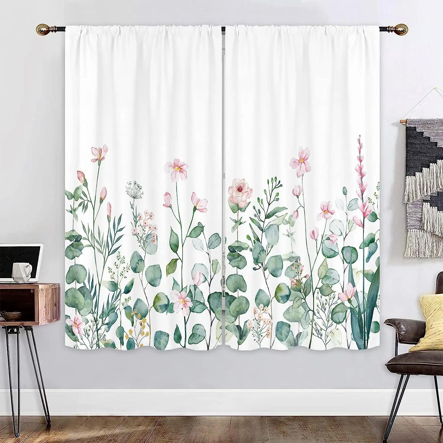 

Witchy Gothic Aesthetic Spring Nature Drape ideal for Living Room Contemporary Drapes for Bedroom Space High Shading Drapes Kitchen Area Drapes W55 X H120cm X 2&Grommet Top
