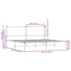 Metal Bed Frame without Mattress Smoked Oak Finish 180 x 200 cm