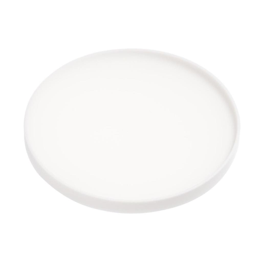 Yamazaki 3D Coaster Round White Approximately W10D10H0.9cm Tower Silicone 2538