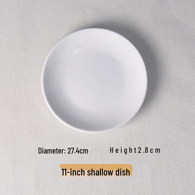Zhi Shi Commercial White Ceramic Western Dinner Plates