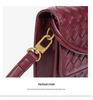 Chinese Style Handmade Woven Accordion Handbag - Crossbody & Shoulder Design for Evening or Casual Use
