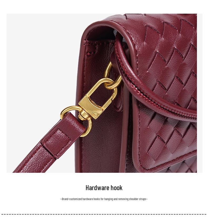 Chinese Style Handmade Woven Accordion Handbag - Crossbody & Shoulder Design for Evening or Casual Use