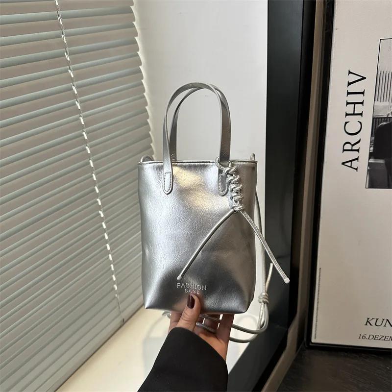 

PU Leather Mini Crossbody Bag for Women Korean Fashion Luxury Shoulder Bags Female Simple Retro Handbags and Purses