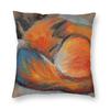 Miyagi Zao Fox Village Square Pillowcase Polyester Linen Velvet Creative Zip Decor Bed Cushion Cover