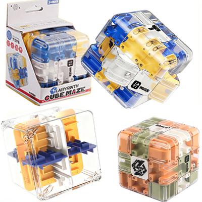 Juguete Rompecabezas Cubo Mágico Laberinto 3D Niño Laberinto Bola Rodante Cubo Transparente Inteligente Pensamiento Lógico Antiestrés Juguete Educativo