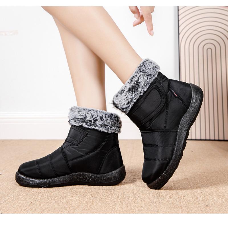 Warm Women's Snow Boots with Velcro Closure Waterproof Oversized Women's Boots Casual Women's Footwear