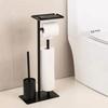 Stainless Steel Toilet Brush And Paper Stand With Toilet Brush Vertical Paper Storage Rack  Bedroom