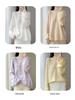 Women's Pure Wool Loose Pullover Sweater - Willow Leaf Embroidered Round Neck Knitwear