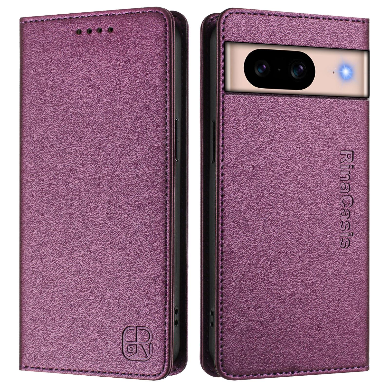 

For Google Pixel 8a Leather Case RINACASIS RC01 Phone Cover with RFID Blocking Wallet Stand H