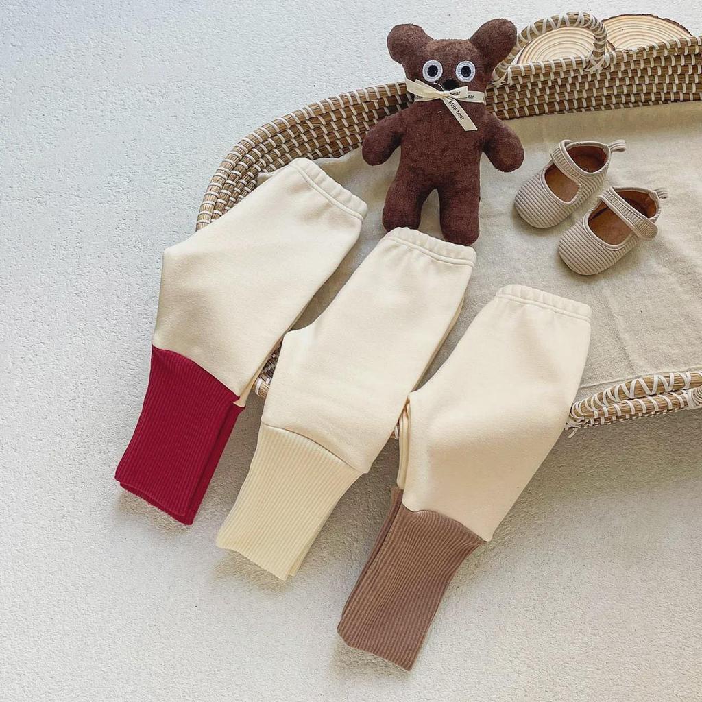 Leggings en velours pour enfants: Pantalon chaud une pièce de style coréen pour garçons et filles, automne/hiver.