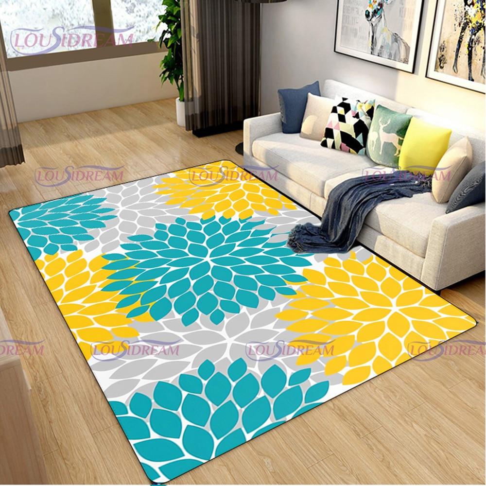 Tapete moderno com estampa de flores, tapete floral, tapete de cozinha, tapete antiderrapante, tapete de banheiro, tapete de entrada frontal