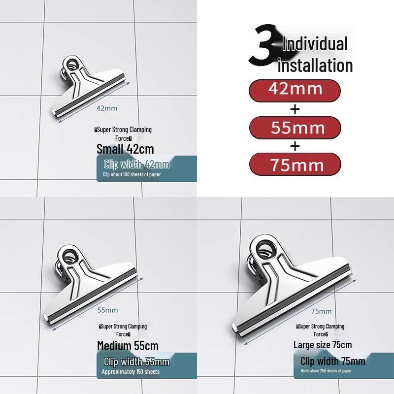 

Универсальные зажимы-органайзеры для канцелярских товаров - Очень большие и маленькие, из нержавеющей стали, для дома и офиса