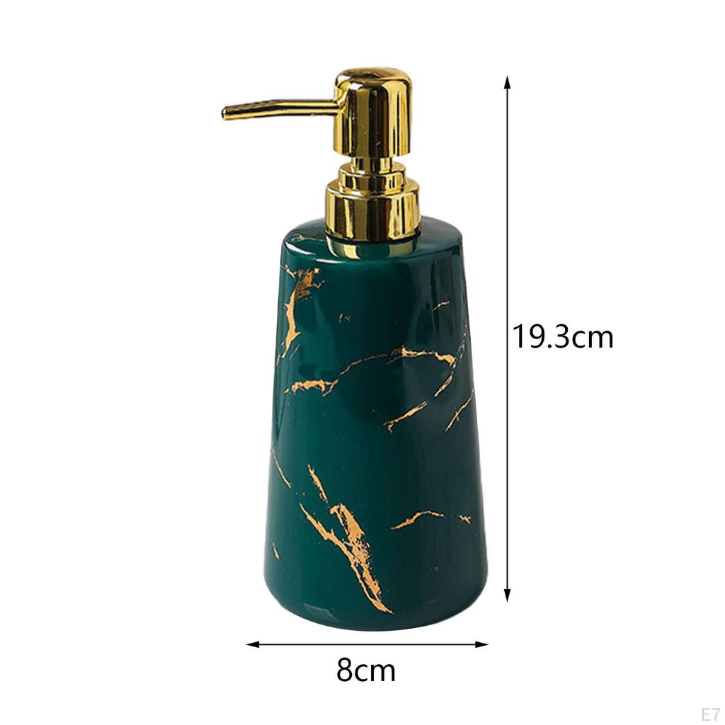 Ceramic Pump Soap Dispenser Leakproof 500ml/17oz Elegant Refillable Body Wash for
