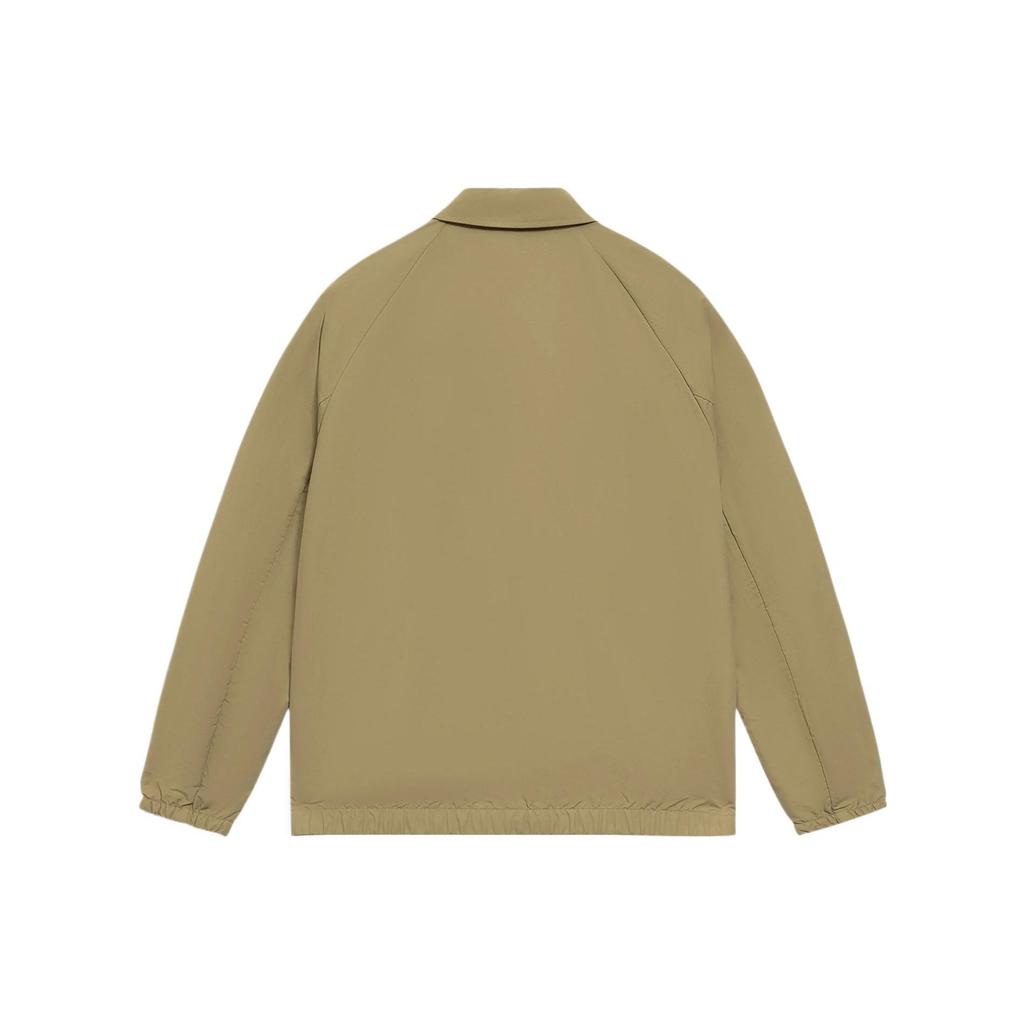 Li-Ning Pure Color Long Sleeve Collared Woven Jacket Men Jacket Khaki AJDS853-3