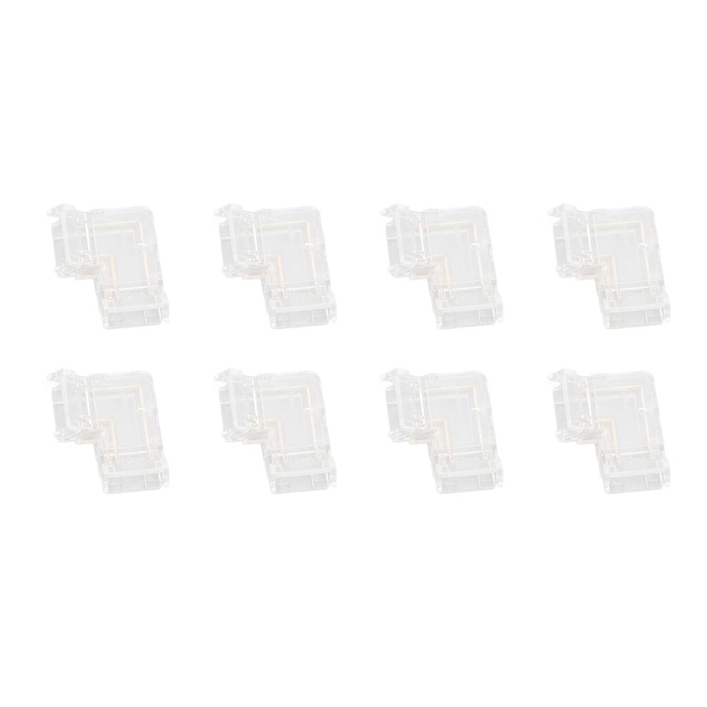 8pcs LED Strip Light Connector Professional Transparent 3Pin L Shaped COB Connector for COB LED