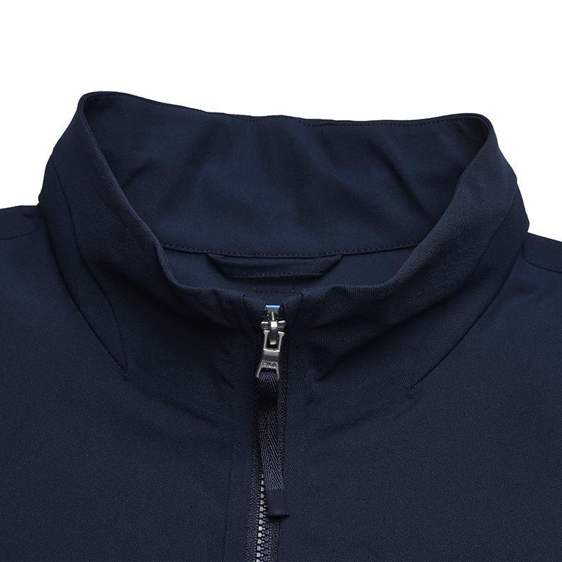 Fila Blue Simple Casual Business Commuter Versatile Comfortable Stand Collar Woven Jacket Men Jackets Deep-Blue F11M632702FDB