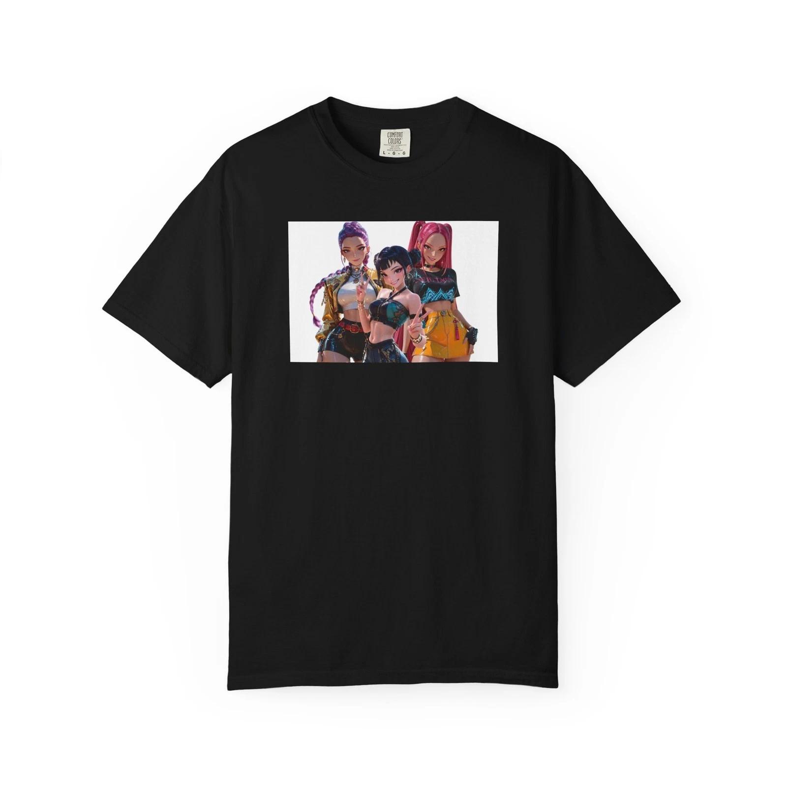 K-Pop Demon Hunters Huntrix Anime T-Shirt Size Small-4X-Large S