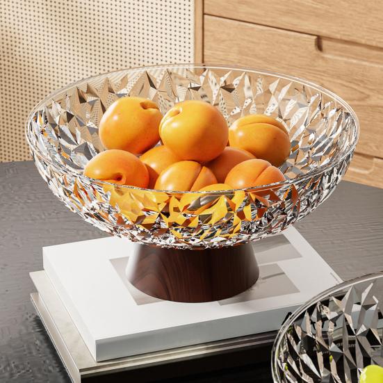 Fruit Bowl Snack Candy Tray Plastic Serving Tray for Snacks Nuts Candy Dried Fruit Plate Elegant Home Decor for Living Room Party Gifting
