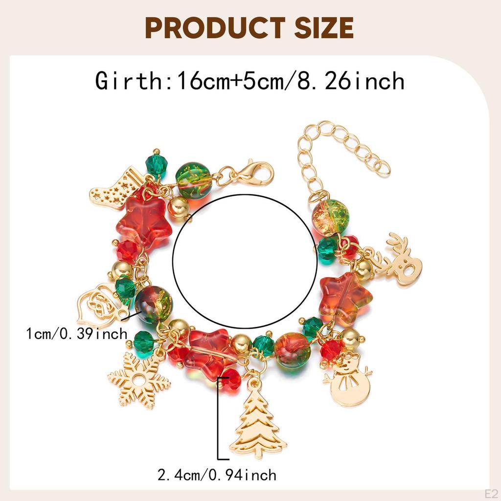 Christmas Bracelet Alloy Holiday Festive Creative Fashion Pendant