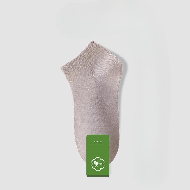 Men's Anti-odor and Sweat-absorbing Summer Thin Short Socks, Pure Cotton Shallow Mouth Boat Socks, Breathable Business Mid-calf Men's Socks