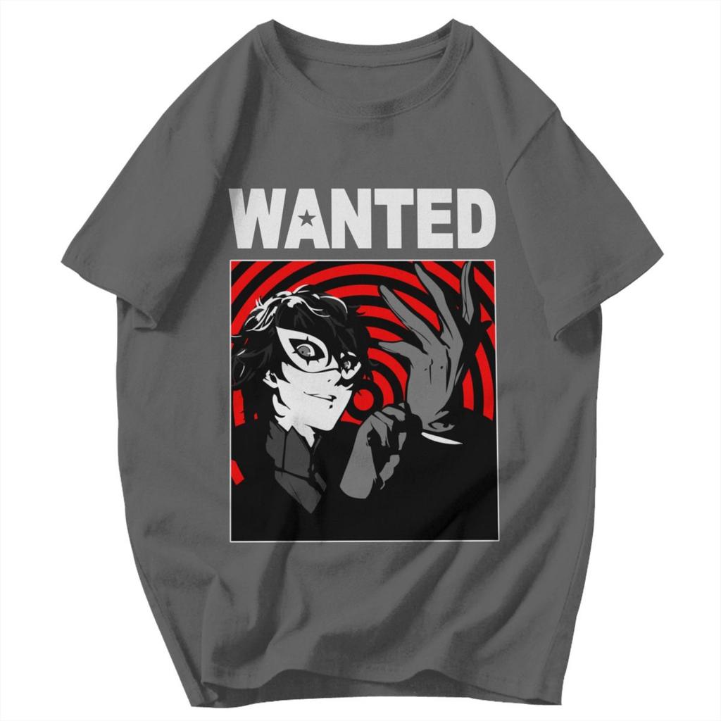 Men T Shirt Persona Game Wanted Joker Pops Y2K Graphic Short Sleeve Unisex Clothing T Shirts