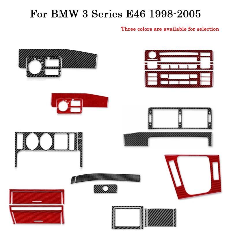 Carbon Fiber Dashboard Console Switch Trim for BMW E46 1998-2006 - 3 Colors