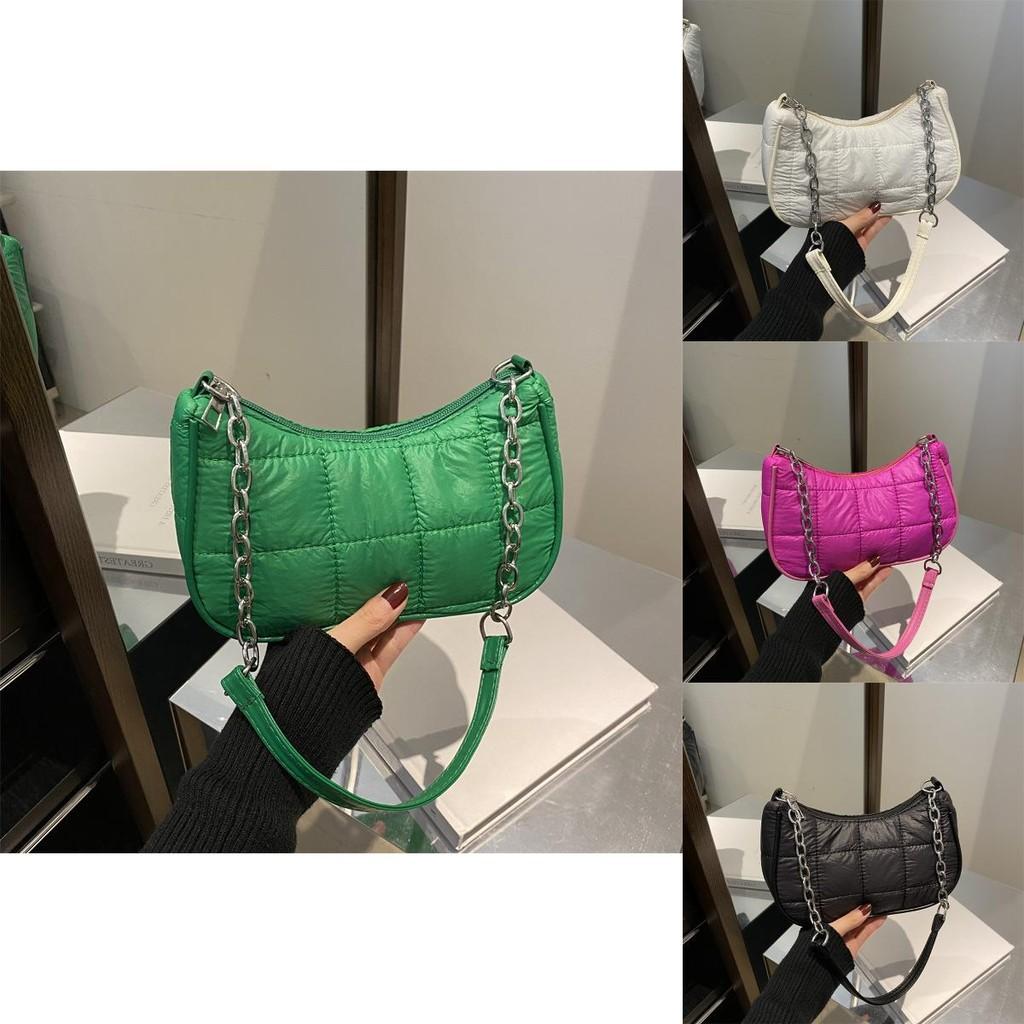 Stylish And Trendy Women's Shoulder Bag In Black White Pink And Green Colors For Everyday Use