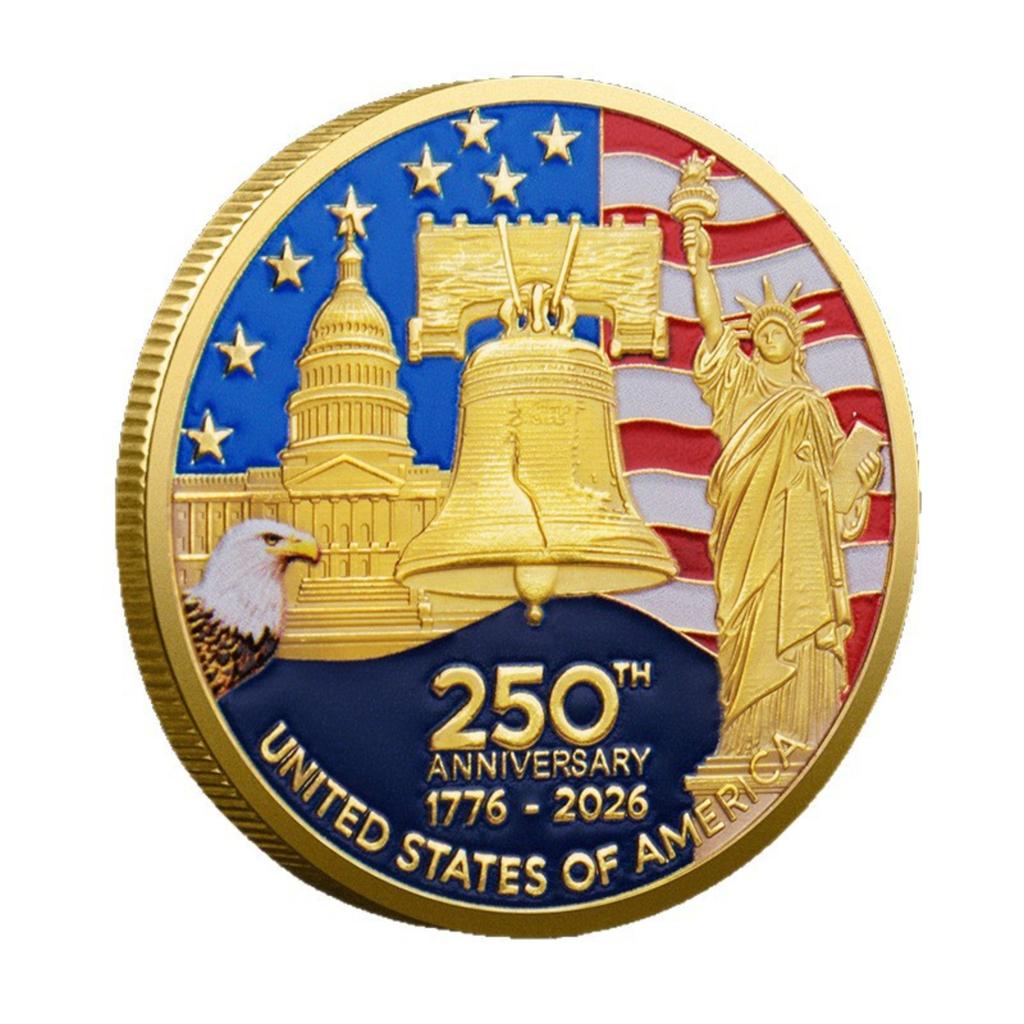 250th Anniversary Metal Relief Color Printing Commemorative Coin Of The United States