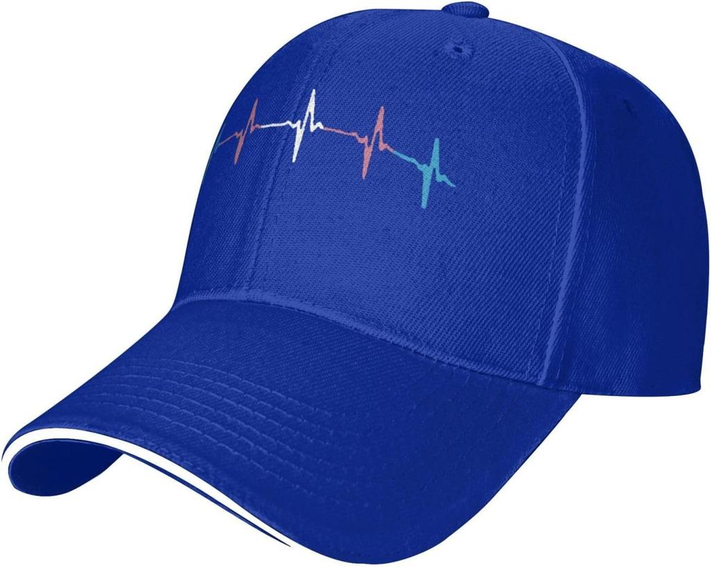 Transgender Herzschlag EKG Baseballkappe Polyester Verstellbar Outdoor Golf Papa Hut Unisex