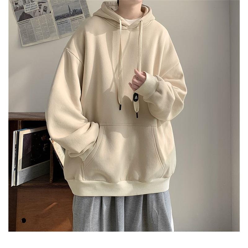 Big Drawstring Hooded Sweatshirt Autumn Loose Casual Versatile Top Trendy Brand Ins Hong Kong Style Pullover