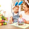 Folding 3D Popup Easter Card Paper Arts Rabbit Egg Gifts Card Celebration Card  Home Ornaments
