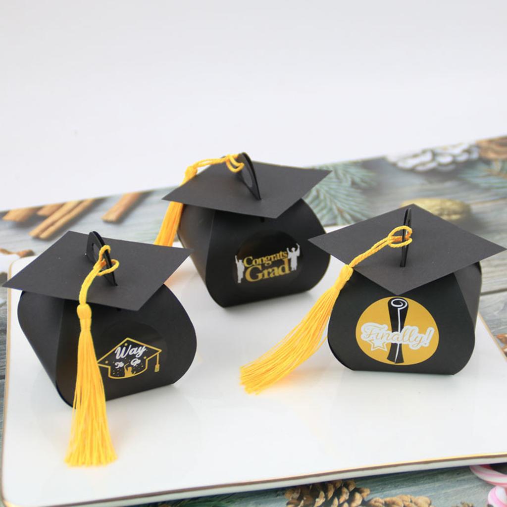 Graduation Candy Box Celebration Treat Chocolate Doctoral Cap Shape Box
