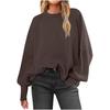 Sleeve Sweaters For Women Casual Crewneck Knitted Fall Winter Loose Pullover Cute Sweater Tops