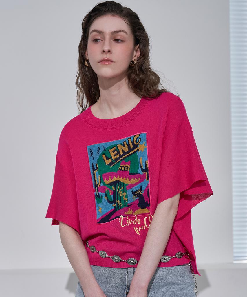 LENIC&MCCOY Cactus Cool Short Sleeve Knit Mm08Kn001Fjy