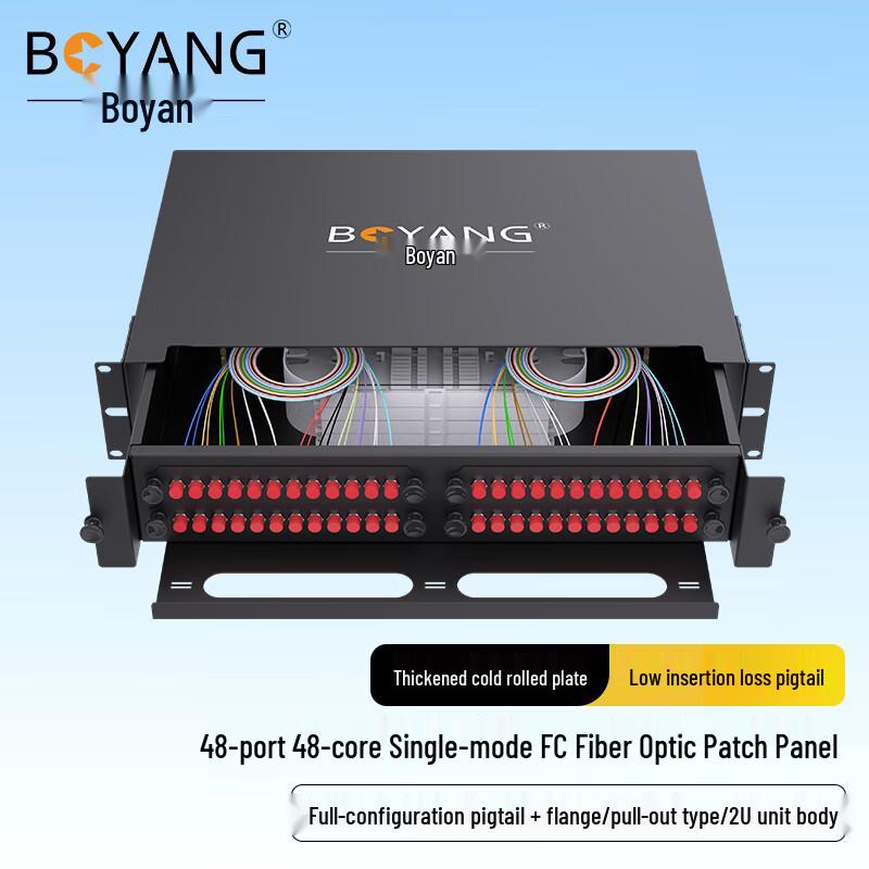 Boyang 1U Fiber Optic Rack Mount Management Solution