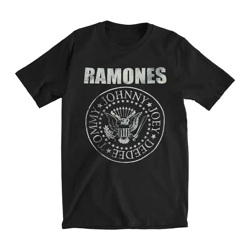 Ramones American Legendary Punk Band Casual Tshirt Unisexs And Unisexs Luxury Band Oversized Unisex Cotton Y2k Short Classic