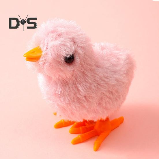 6Pcs Clockwork Toys Plush Chick Wind-up Toys Realistic Appearance Simulated Chick Figures Fluffy Chick Toys