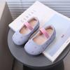 Girls Flat Shoes Slip-on Sweet Polka Dots Kids Moccasins Non-slip Soft Sole 2025 New Children Dance Shoes Round Toes Candy Color