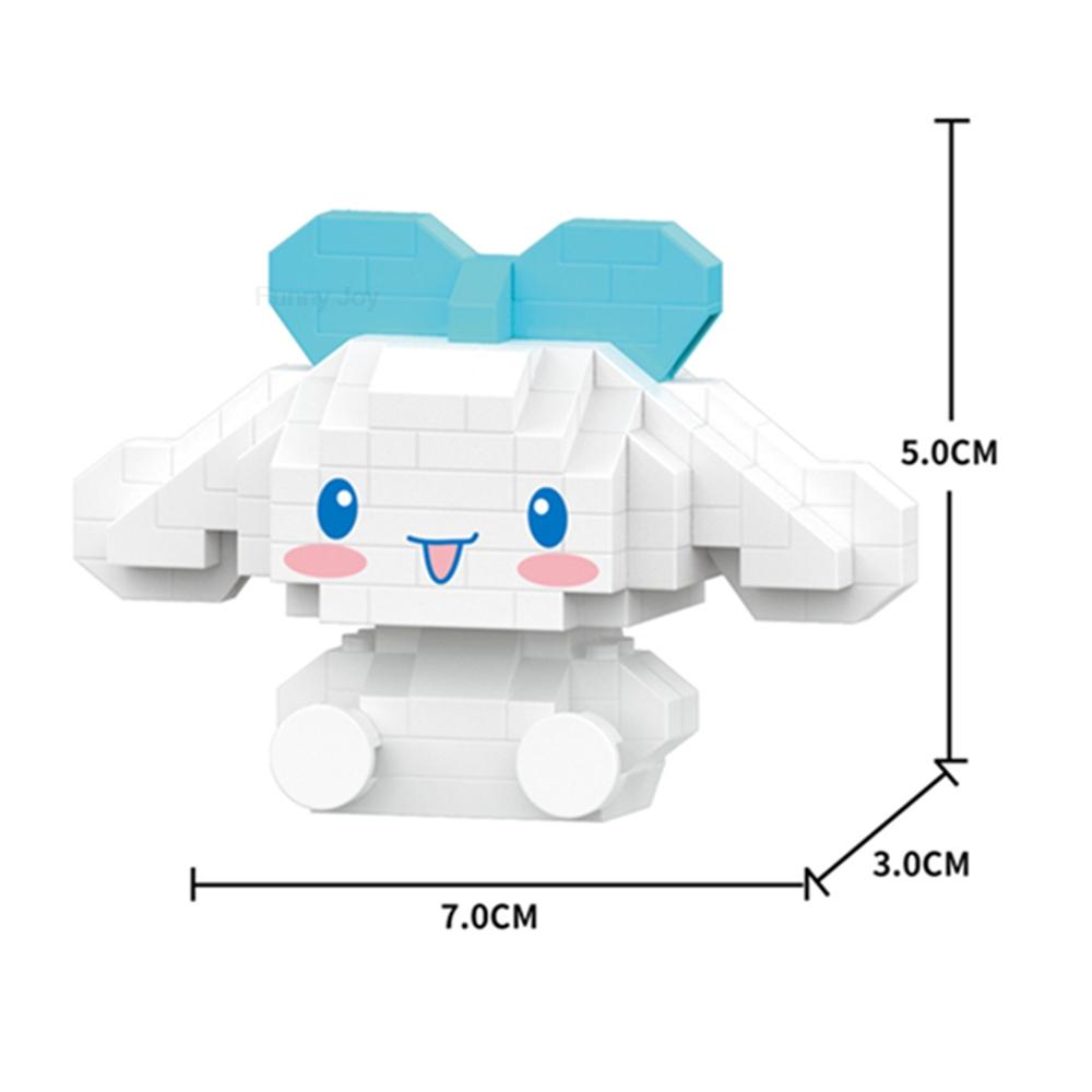 Cartoon Anime  Blocks Kuromi My Melody Cinnamoroll Mouse Building Blocks Doll Toy Kids Birthday Gift
