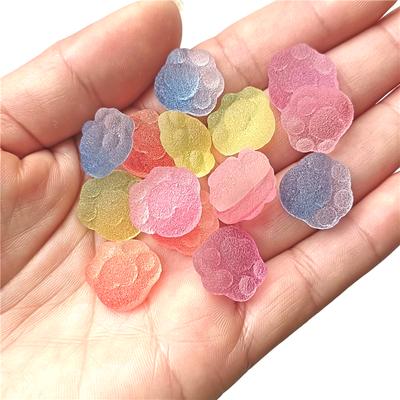 Dekoratyvinės medžiagos Dviejų spalvų papuošalų medžiagos Vandens puodelis 10 vnt Dervos katės letenos karoliukai „pasidaryk pats“ rankų darbo priedai „Gradient Poreless“ mados laikymo dėžutė