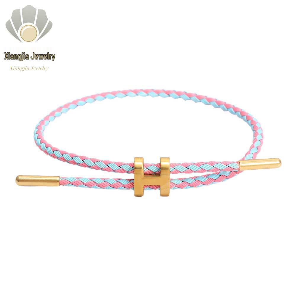 

Регулируемый браслет из нержавеющей стали с I-образной застежкой из троса - Водонепроницаемое и потостойкое украшение для рук