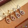 S925 Sterling Silver Earrings for Women Natural Crystal Stone Fashion Niche Girls Earrings Jewelry Gift