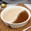 Ceramic Big Soup Bowl Double Grid Round Fruit Salad Plate Cake Bread Dessert Dish Tray Noodles Tableware Kitchen Storage Tool