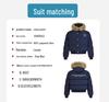 ARES Retro Embroidered Men's Winter Coat with Detachable Fur Collar