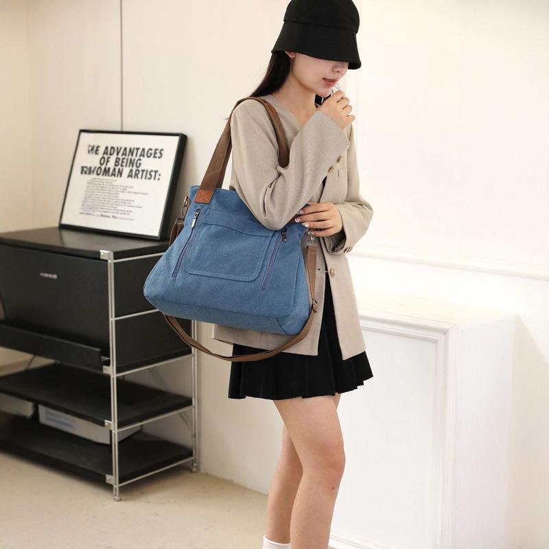 Spacious Multi Functional Tote Bag, Vintage Chic Handheld Shoulder Crossbody Purse, Trendy Casual Commuter Handbag CLE