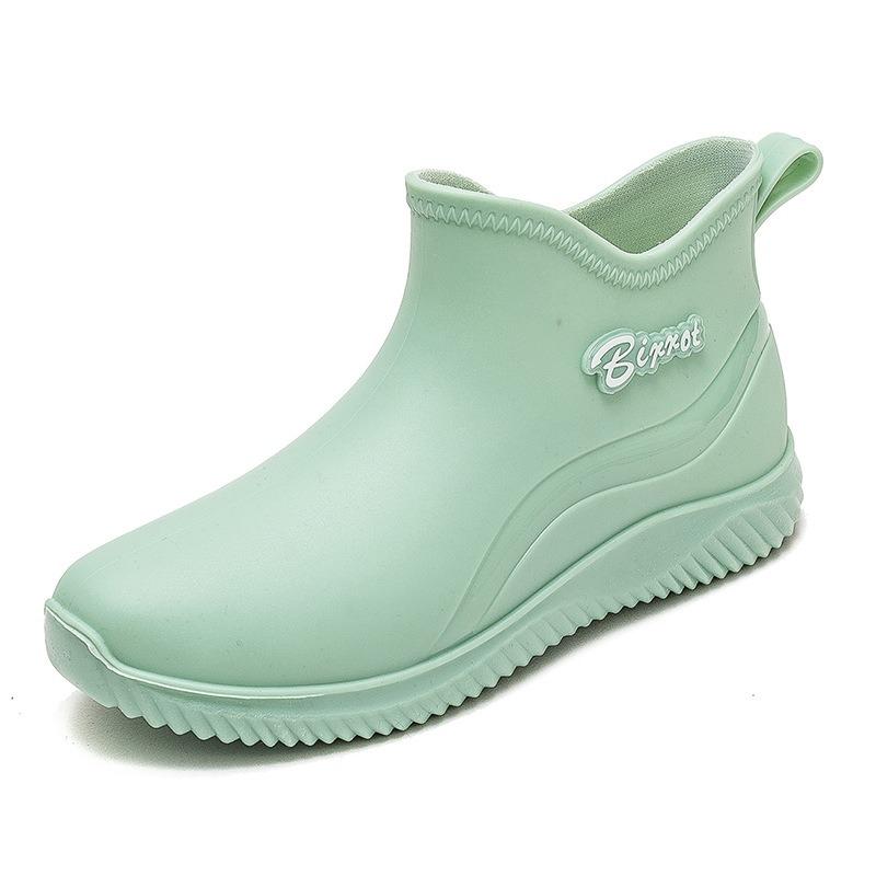Short Rain Shoes Women's New Fashion Couple Rain Boots Non-slip Waterproof Shoes Soft Sole Wear-resistant Work Water Boots Rubber Shoes
