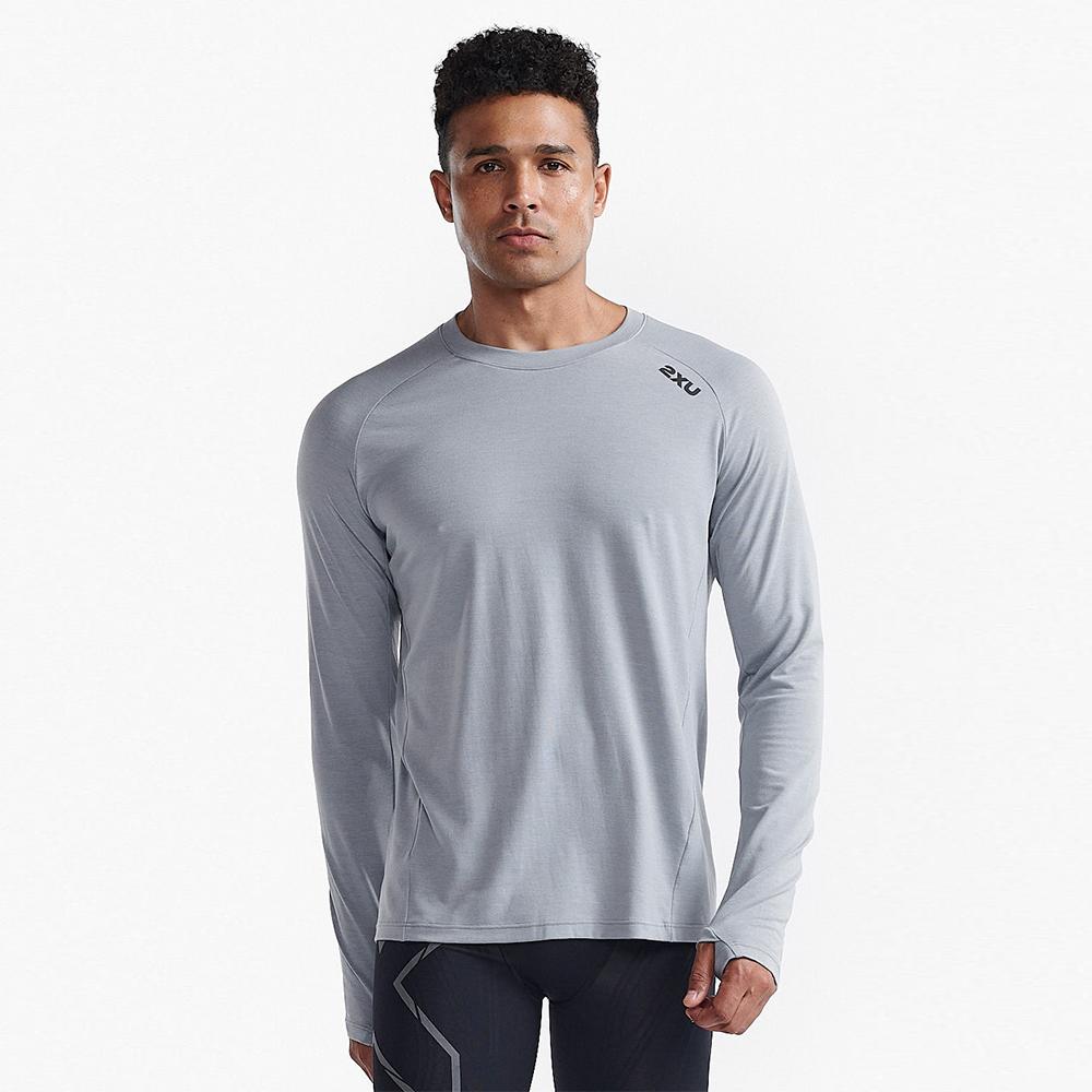 Tutaimjeuyu Men'S Ignition Base Layer Long Sleeve Tee Gray_Mr6827Awtv-Brf