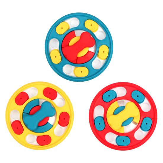 Pet Slow Food Bowl Stable Base Rounded Corners Bright Colors Pet Slow Feeder